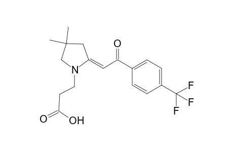 3-[(2E)-2-[2-keto-2-[4-(trifluoromethyl)phenyl]ethylidene]-4,4-dimethyl-pyrrolidino]propionic acid