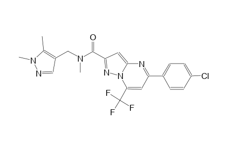 5-(4-chlorophenyl)-N-[(1,5-dimethyl-1H-pyrazol-4-yl)methyl]-N-methyl-7-(trifluoromethyl)pyrazolo[1,5-a]pyrimidine-2-carboxamide