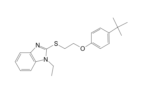 2-([2-(4-tert-Butylphenoxy)ethyl]sulfanyl)-1-ethyl-1H-benzimidazole