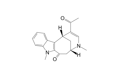 2-ACETYL-4,8-DIMETHYL-7-OXO-4,5,6,7-TETRAHYDRO-1,5-METHANO-1H-AZONINO-[5.6-B]-INDOLE