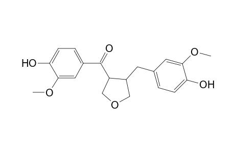 Methanone, (4-hydroxy-3-methoxyphenyl)[4-[(4-hydroxy-3-methoxyphenyl)methyl]tetrahydro-3-furanyl]-