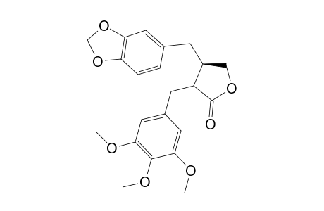 DEOXYPODORHIZON;RAC-(8-BETA,8'-ALPHA)-3',4',5'-TRIMETHOXY-3,4-METHYLENEDIOXYLIGNAN-9',9-OLIDE
