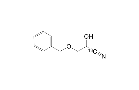 [1-13C]-3-Benzyloxy-2-hydroxypropionitrile
