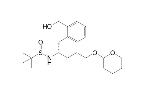 (2S,RS)-N-(tert-Butylsulfinyl)-1-[2-(hydroxymethyl)phenyl]-5-(tetrahydro-2H-pyran-2-yloxy)pentan-2-amine