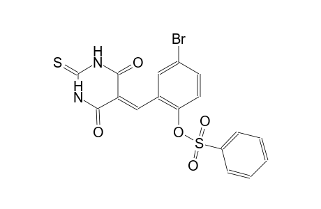 4-bromo-2-[(4,6-dioxo-2-thioxotetrahydro-5(2H)-pyrimidinylidene)methyl]phenyl benzenesulfonate