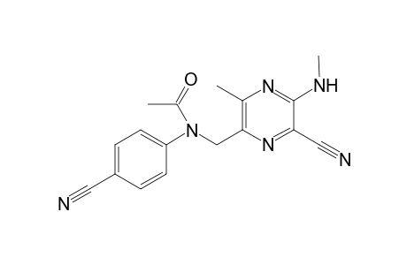 N-[[6-cyano-3-methyl-5-(methylamino)pyrazin-2-yl]methyl]-N-(4-cyanophenyl)acetamide