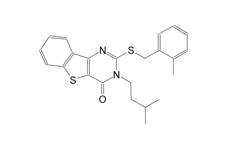 3-isopentyl-2-[(2-methylbenzyl)sulfanyl][1]benzothieno[3,2-d]pyrimidin-4(3H)-one