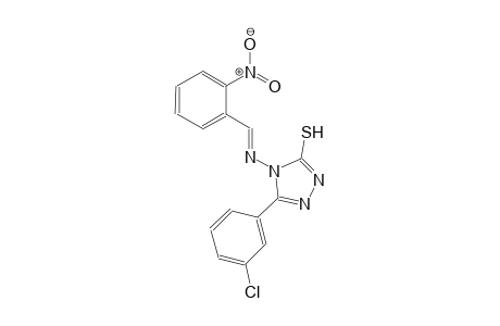 5-(3-chlorophenyl)-4-{[(E)-(2-nitrophenyl)methylidene]amino}-4H-1,2,4-triazol-3-yl hydrosulfide