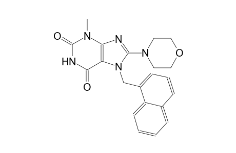 3-methyl-8-(4-morpholinyl)-7-(1-naphthylmethyl)-3,7-dihydro-1H-purine-2,6-dione