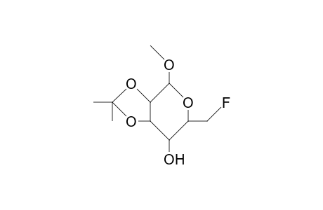 Methyl-6-deoxy-6-fluoro-2,3-O-isopropyliden.alpha.-D-mannopyranosid