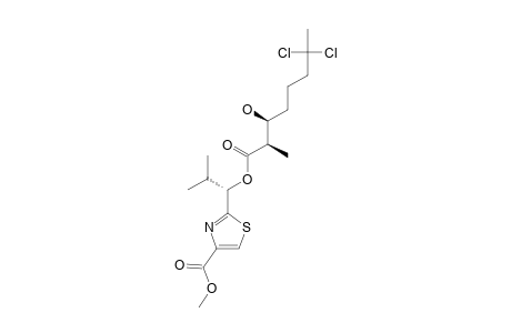 METHYL_2-[(S)-1-[[(2R,3S)-7,7-DICHLORO-3-HYDROXY-2-METHYLOCTANOYL]-OXY]-THIAZOLE-4-CARBOXYLATE