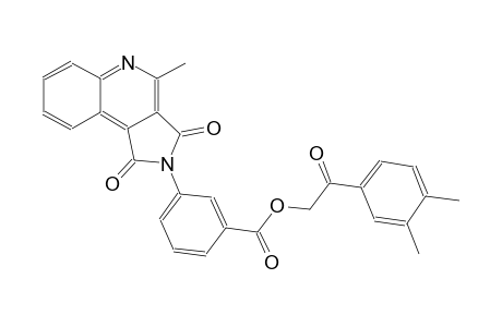 2-(3,4-dimethylphenyl)-2-oxoethyl 3-(4-methyl-1,3-dioxo-1,3-dihydro-2H-pyrrolo[3,4-c]quinolin-2-yl)benzoate