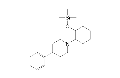 2-(4-Phenyl-1-piperidinyl)cyclohexanol, tms derivative