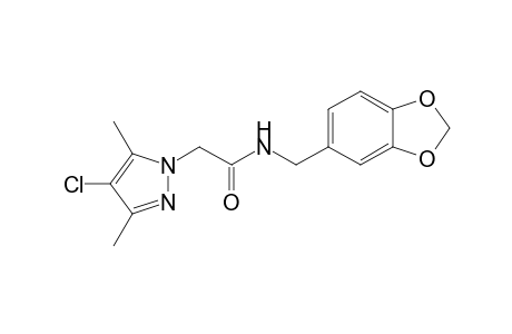 1H-Pyrazole-1-acetamide, N-(1,3-benzodioxol-5-ylmethyl)-4-chloro-3,5-dimethyl-