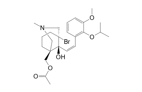Acetic acid (1R,5S,9S)-5-bromo-9-hydroxy-9-[(Z)-2-(2-isopropoxy-3-methoxy-phenyl)-vinyl]-3-methyl-3-aza-bicyclo[3.3.1]non-1-ylmethyl ester