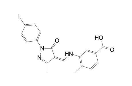 3-({(Z)-[1-(4-iodophenyl)-3-methyl-5-oxo-1,5-dihydro-4H-pyrazol-4-ylidene]methyl}amino)-4-methylbenzoic acid
