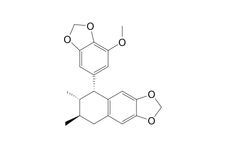 Naphtho[2,3-d]-1,3-dioxole, 5,6,7,8-tetrahydro-5-(7-methoxy-1,3-benzodioxol-5-yl)-6,7-dimethyl-, [5R-(5.alpha.,6.alpha.,7.beta.)]-