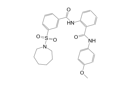 benzamide, 2-[[3-[(hexahydro-1H-azepin-1-yl)sulfonyl]benzoyl]amino]-N-(4-methoxyphenyl)-