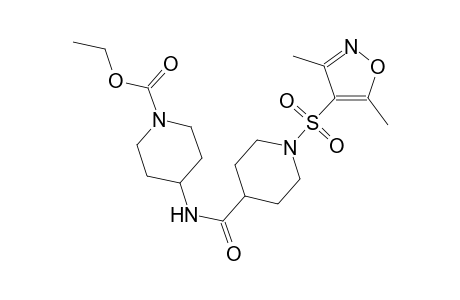 ethyl 4-[({1-[(3,5-dimethyl-4-isoxazolyl)sulfonyl]-4-piperidinyl}carbonyl)amino]-1-piperidinecarboxylate