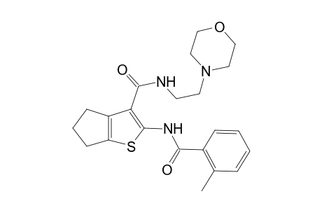2-[(2-methylbenzoyl)amino]-N-(2-morpholin-4-ylethyl)-5,6-dihydro-4H-cyclopenta[b]thiophene-3-carboxamide