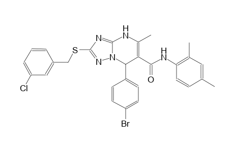 7-(4-bromophenyl)-2-[(3-chlorobenzyl)sulfanyl]-N-(2,4-dimethylphenyl)-5-methyl-4,7-dihydro[1,2,4]triazolo[1,5-a]pyrimidine-6-carboxamide