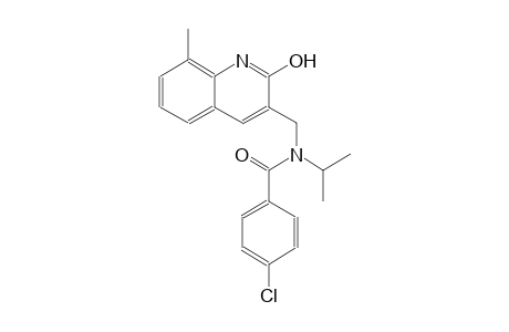 4-chloro-N-[(2-hydroxy-8-methyl-3-quinolinyl)methyl]-N-isopropylbenzamide