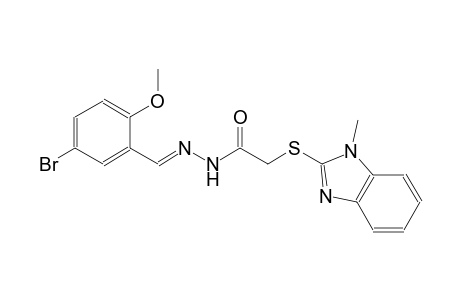acetic acid, [(1-methyl-1H-benzimidazol-2-yl)thio]-, 2-[(E)-(5-bromo-2-methoxyphenyl)methylidene]hydrazide