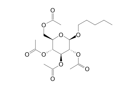 (2R,3S,4S,5R,6R)-2-(Hydroxymethyl)-6-pentoxyoxane-3,4,5-triol, tetraacetate