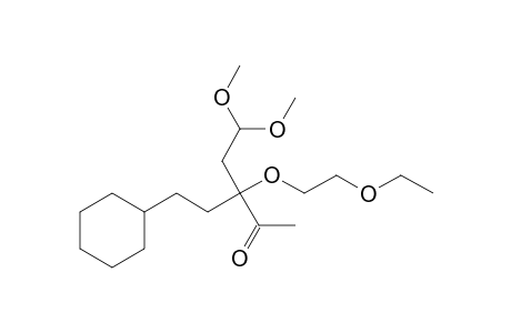5-Cyclohexyl-3-[(1-ethoxy)ethoxy]-3-[(2,2-dimethoxy)ethyl]pentan-2-one