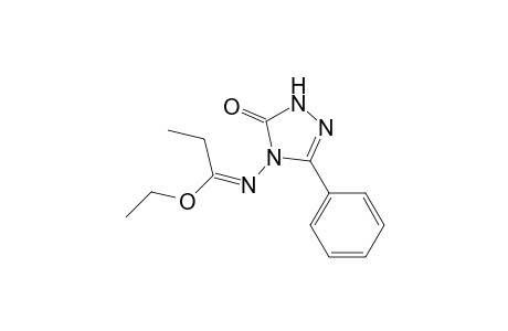 Propanimidic acid, N-(1,5-dihydro-5-oxo-3-phenyl-4H-1,2,4-triazol-4-yl)-, ethyl ester