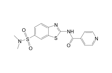 Isonicotinamide, N-(6-dimethylsulfamoylbenzothiazol-2-yl)-