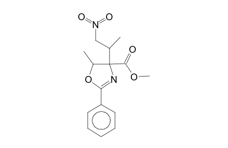 4-Oxazolecarboxylic acid, 4,5-dihydro-5-methyl-4-(1-methyl-2-nitroethyl)-2-phenyl-, methyl ester
