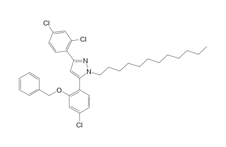 5-(2-BENZYLOXY-4-CHLOROPHENYL)-3-(2,4-DICHLOROPHENYL)-1-DODECYL-PYRAZOLE