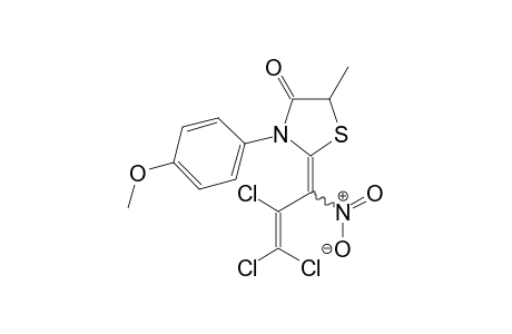 3-(4-Methoxyphenyl)-5-methyl-2-(2,3,3-trichloro-1-nitroallylidene)-thiazolidin-4-one