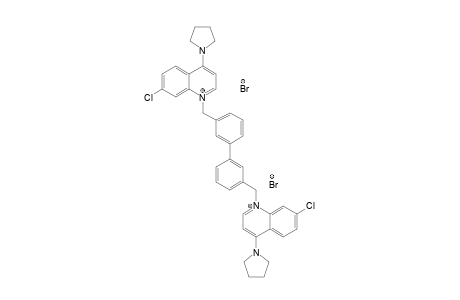 7-chloro-1-[3-[3-[(7-chloro-4-pyrrolidin-1-yl-quinolin-1-ium-1-yl)methyl]phenyl]benzyl]-4-pyrrolidin-1-yl-quinolin-1-ium dibromide