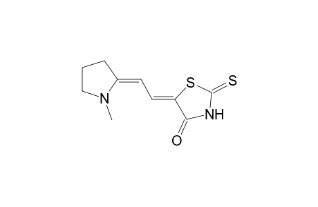 (5Z)-5-[(2Z)-2-(1-methyl-2-pyrrolidinylidene)ethylidene]-2-sulfanylidene-4-thiazolidinone