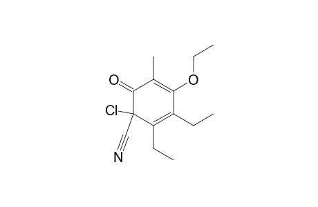 6-Chloro-6-cyano-4,5-diethyl-3-ethoxy-2-methyl-2,4-cyclohexadienone