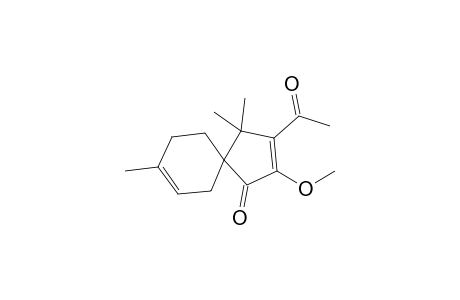 8-Acetyl-9-methoxy-3,7,7-trimethylspiro[5.4]deca-2,8-dien-10-one
