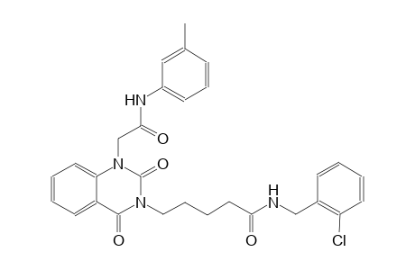 N-(2-chlorobenzyl)-5-(2,4-dioxo-1-[2-oxo-2-(3-toluidino)ethyl]-1,4-dihydro-3(2H)-quinazolinyl)pentanamide