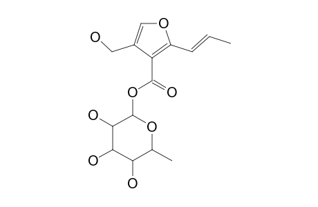 2-(1-PROPEN-1-YL)-4-HYDROXYMETHYL-3-FURANYLCARBONYL-ALPHA-L-RHAMNOPYRANOSIDE