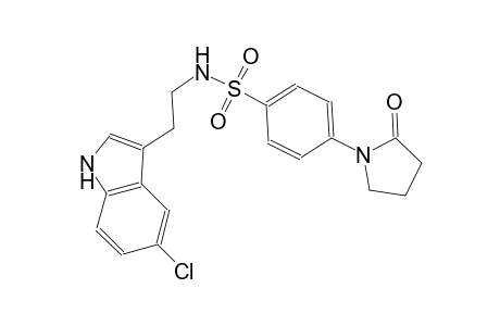 N-[2-(5-chloro-1H-indol-3-yl)ethyl]-4-(2-oxo-1-pyrrolidinyl)benzenesulfonamide