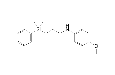 N-(2-Methyl-3-(dimethyl(phenyl)silyl)propyl)-4-methoxyaniline