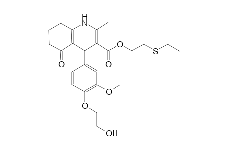 3-quinolinecarboxylic acid, 1,4,5,6,7,8-hexahydro-4-[4-(2-hydroxyethoxy)-3-methoxyphenyl]-2-methyl-5-oxo-, 2-(ethylthio)ethyl ester