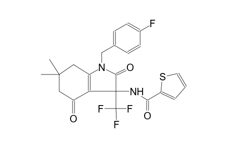 N-[1-(4-fluorobenzyl)-6,6-dimethyl-2,4-dioxo-3-(trifluoromethyl)-2,3,4,5,6,7-hexahydro-1H-indol-3-yl]-2-thiophenecarboxamide