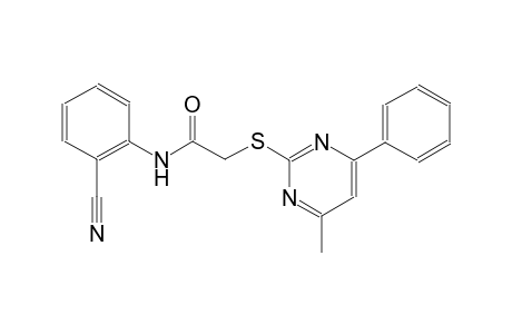 N-(2-cyanophenyl)-2-[(4-methyl-6-phenyl-2-pyrimidinyl)sulfanyl]acetamide
