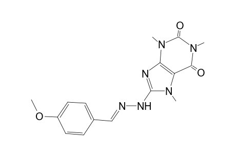 1,3,7-trimethyl-8-[(N'E)-N'-p-anisylidenehydrazino]xanthine