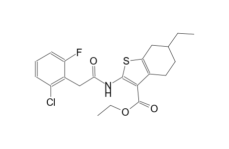 ethyl 2-{[(2-chloro-6-fluorophenyl)acetyl]amino}-6-ethyl-4,5,6,7-tetrahydro-1-benzothiophene-3-carboxylate