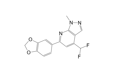 1H-pyrazolo[3,4-b]pyridine, 6-(1,3-benzodioxol-5-yl)-4-(difluoromethyl)-1-methyl-