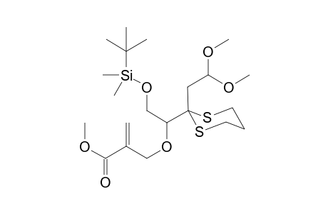 Methyl 2-{2'-tert-Butydimethylsilyloxy-1'-[2"-(2"',2"'-Dimethoxyethyl)-1",3"-dithian-2"-yl]ethoxymethyl}propanoate