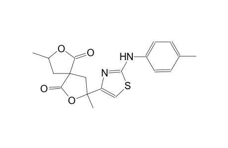 3,8-dimethyl-3-[2-(4-toluidino)-1,3-thiazol-4-yl]-2,7-dioxaspiro[4.4]nonane-1,6-dione